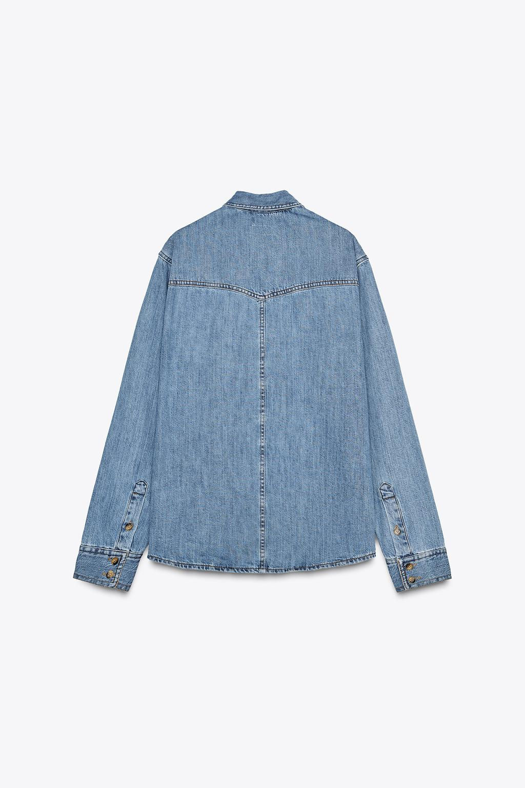 ZW COLLECTION DENIM SHIRT - Zara фото 15