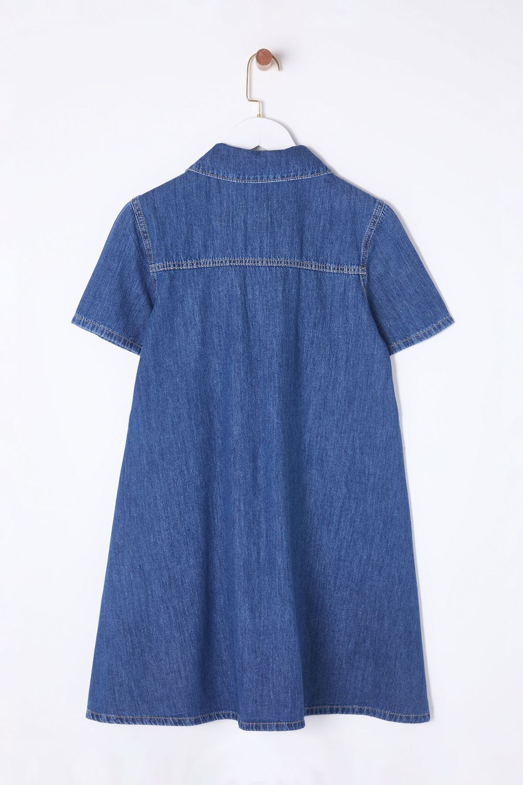 TRENDYOLMILLA Mavi Cep Detayl? Loose Mini Denim Gomlek Elbise TWOSS25EL00008 фото 8