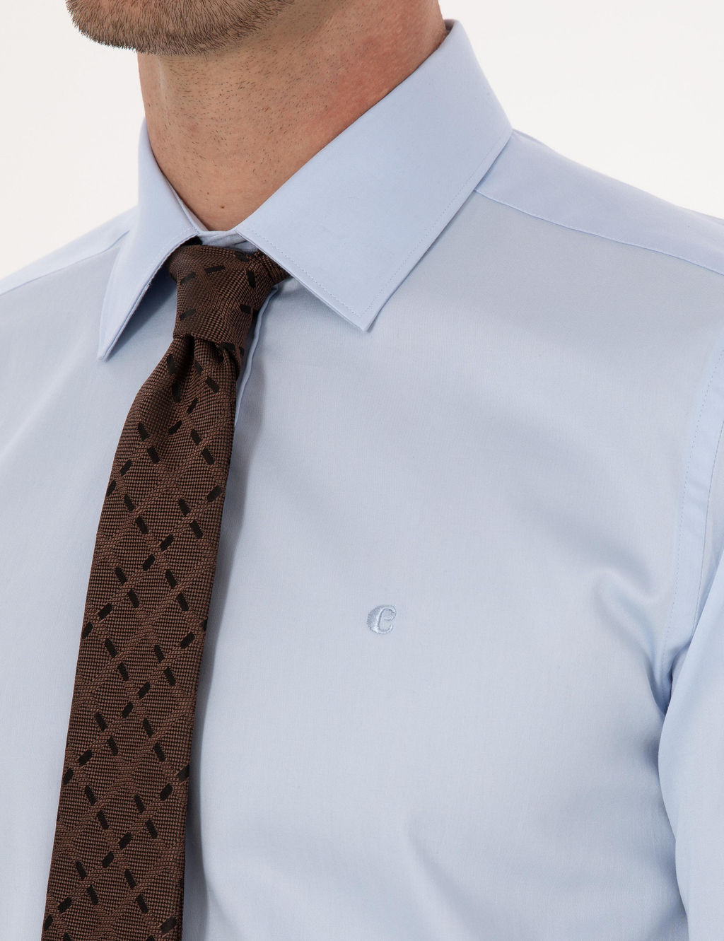A__k Mavi Slim Fit Uzun Kollu Basic G_mlek - Cacharel фото 7
