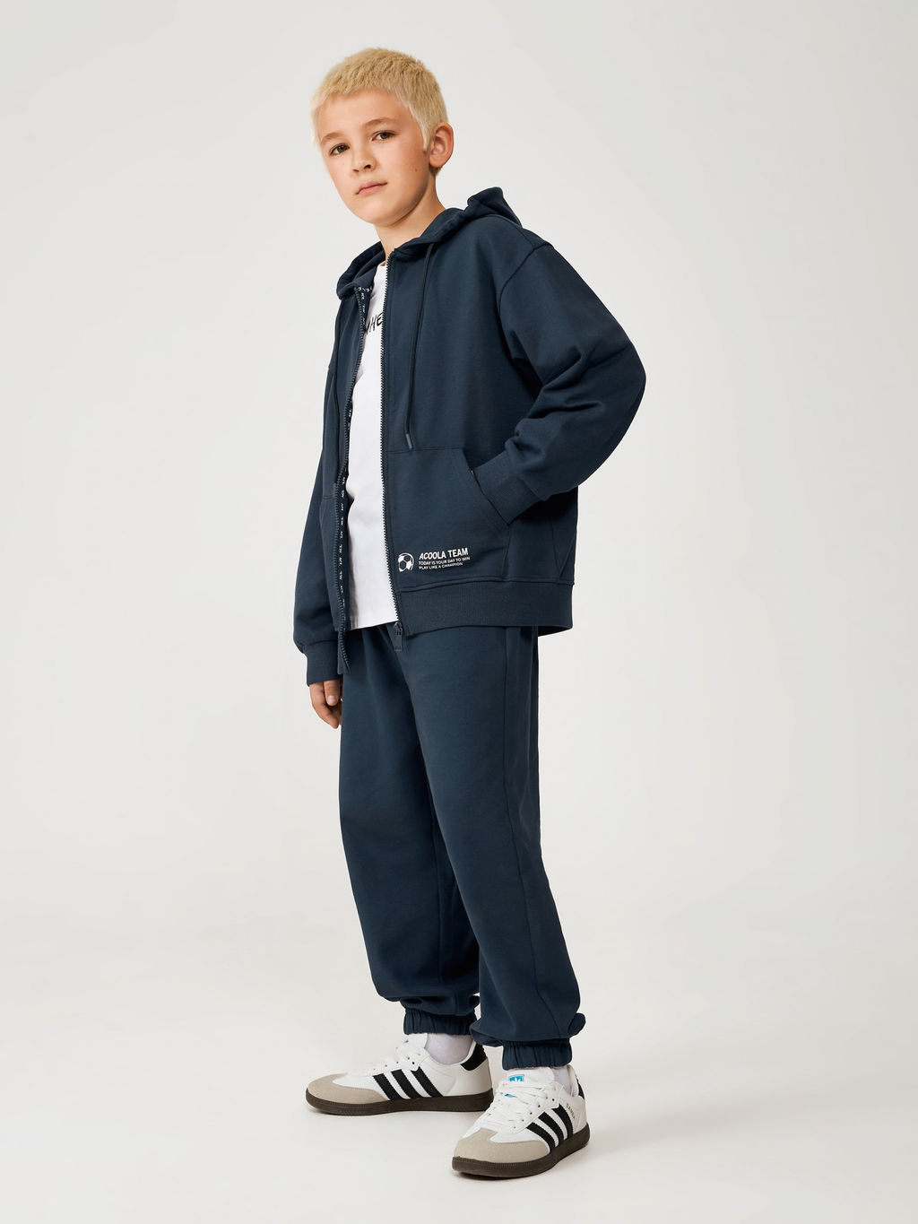 ACOOLA / Куртка детская для мальчиков Monogram_jc холодный синий фото 6