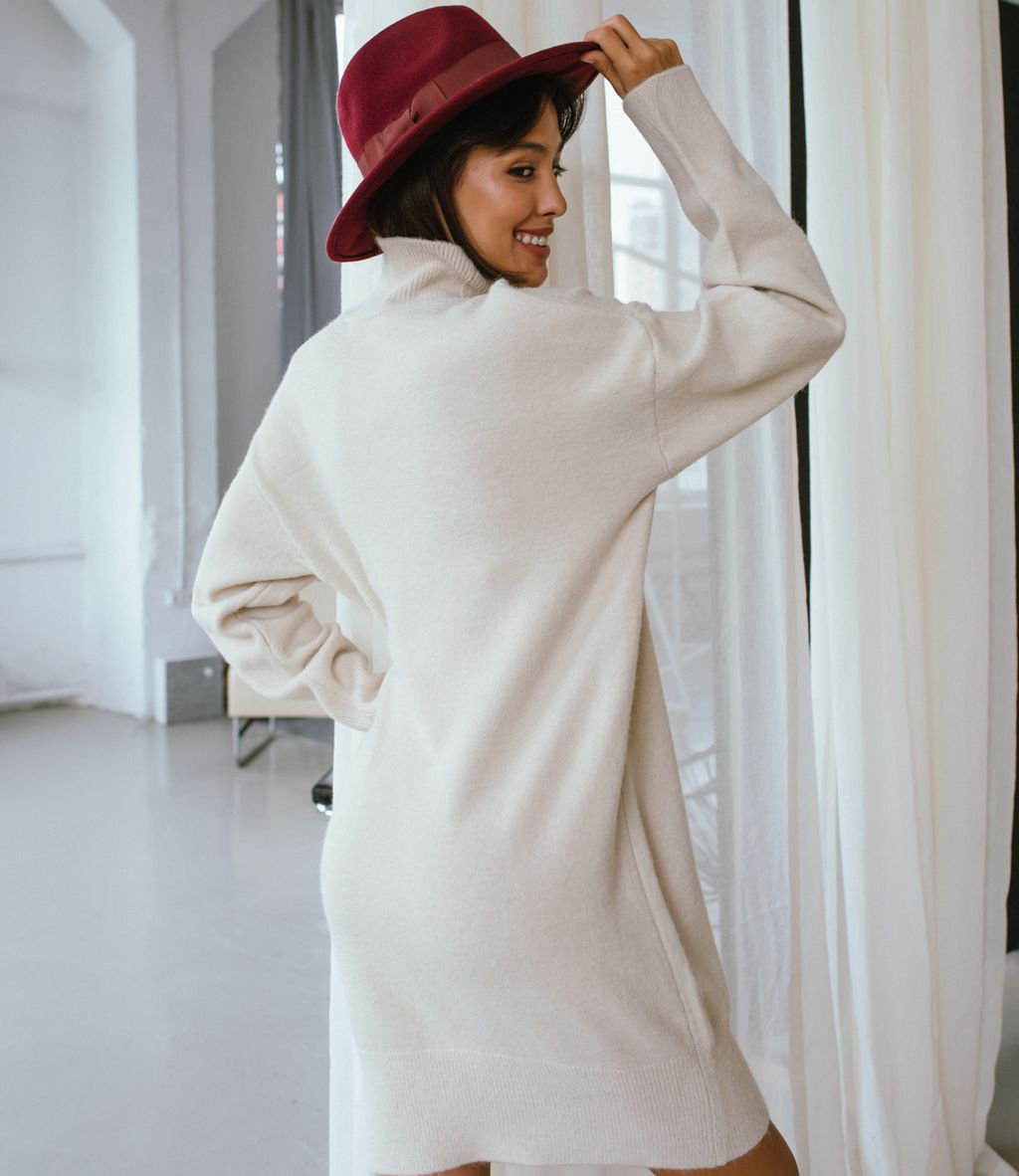 Свитер #КТF8097, светло-бежевый - Dommod фото 4