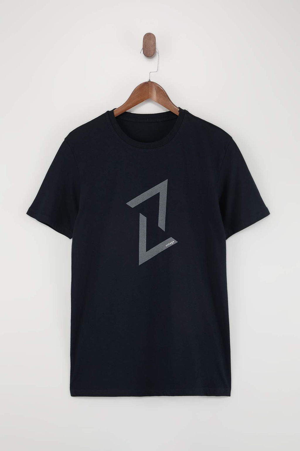 Siyah-Gri 2li Paket Regular/Normal Kal?p Bask?l? %100 Pamuk T-Shirt TMNSS26TS00043