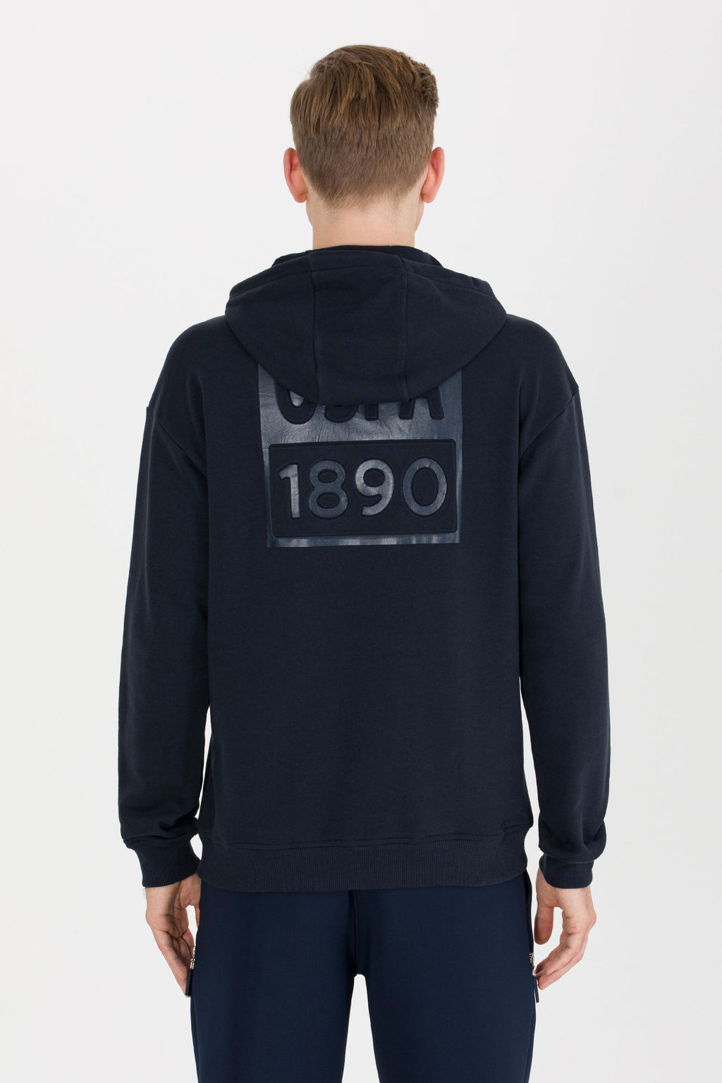 U. S. Polo Assn Мужская темно-синяя комфортная толстовка с капюшоном - U.s. polo assn фото 4