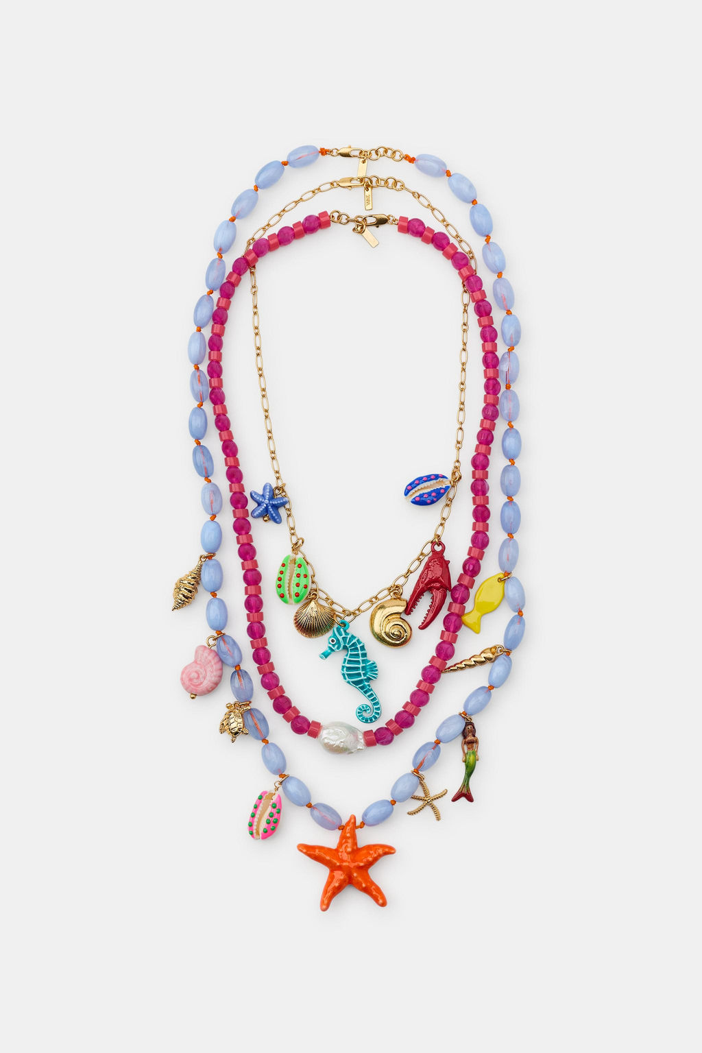 PACK 3 COLLARES CHARMS MARINOS / Multicolor - Zara фото 2
