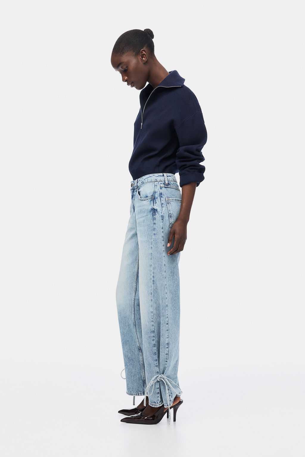 Straight High Waist Jeans - H&m фото 2