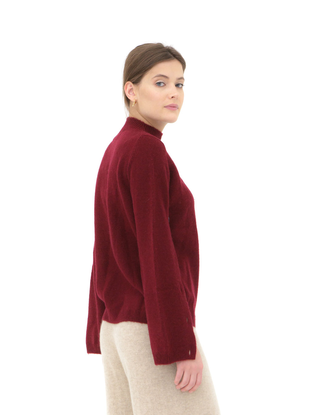 Джемпер из верблюжьего пуха 5026 бордовый
