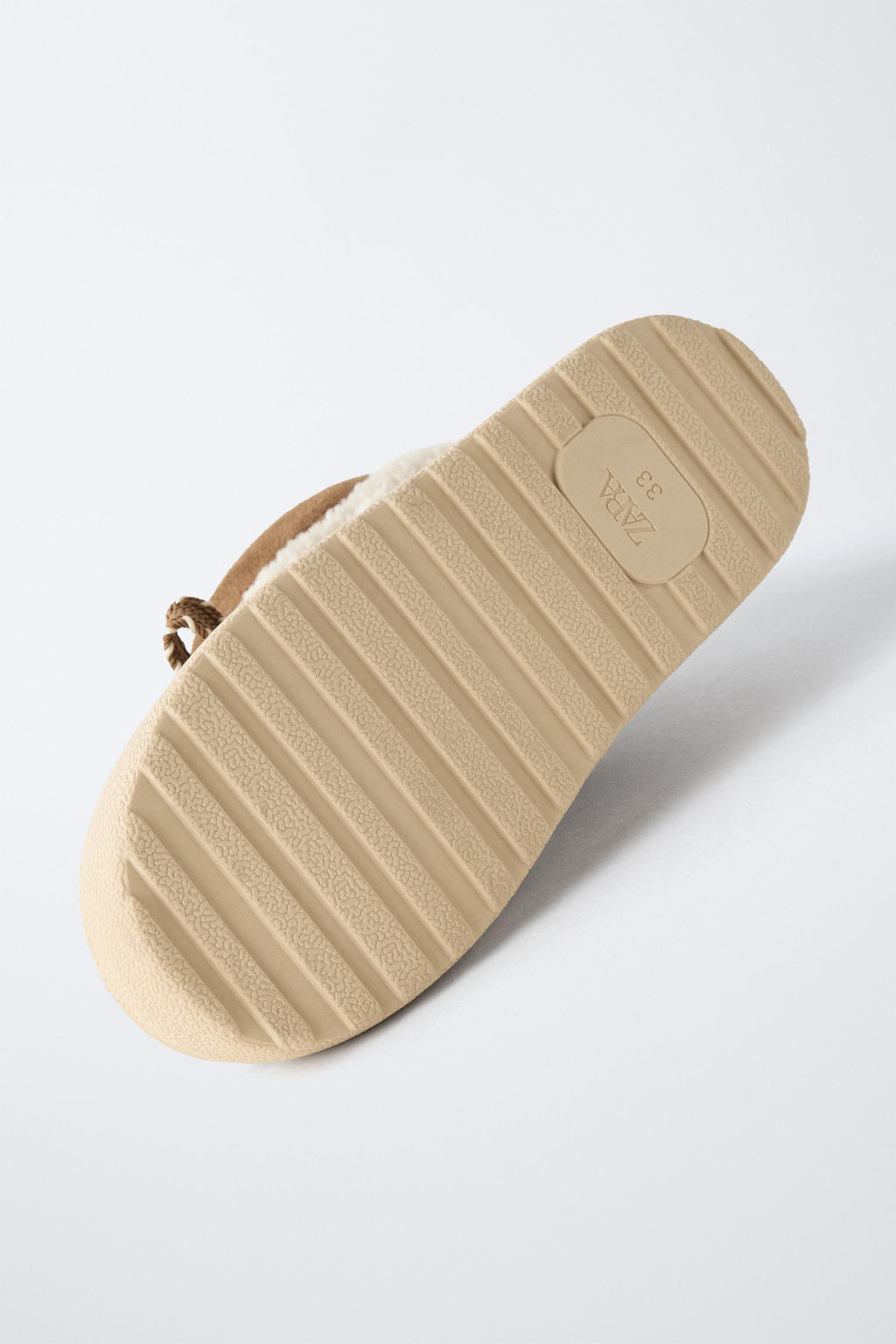 COMBINED FAUX SHEARLING ANKLE BOOTS - Zara фото 8