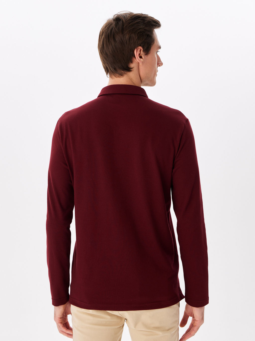 Джемпер мужской с воротником поло GREG G155-PO124T-SA2081 (бордо)_V  фото 4