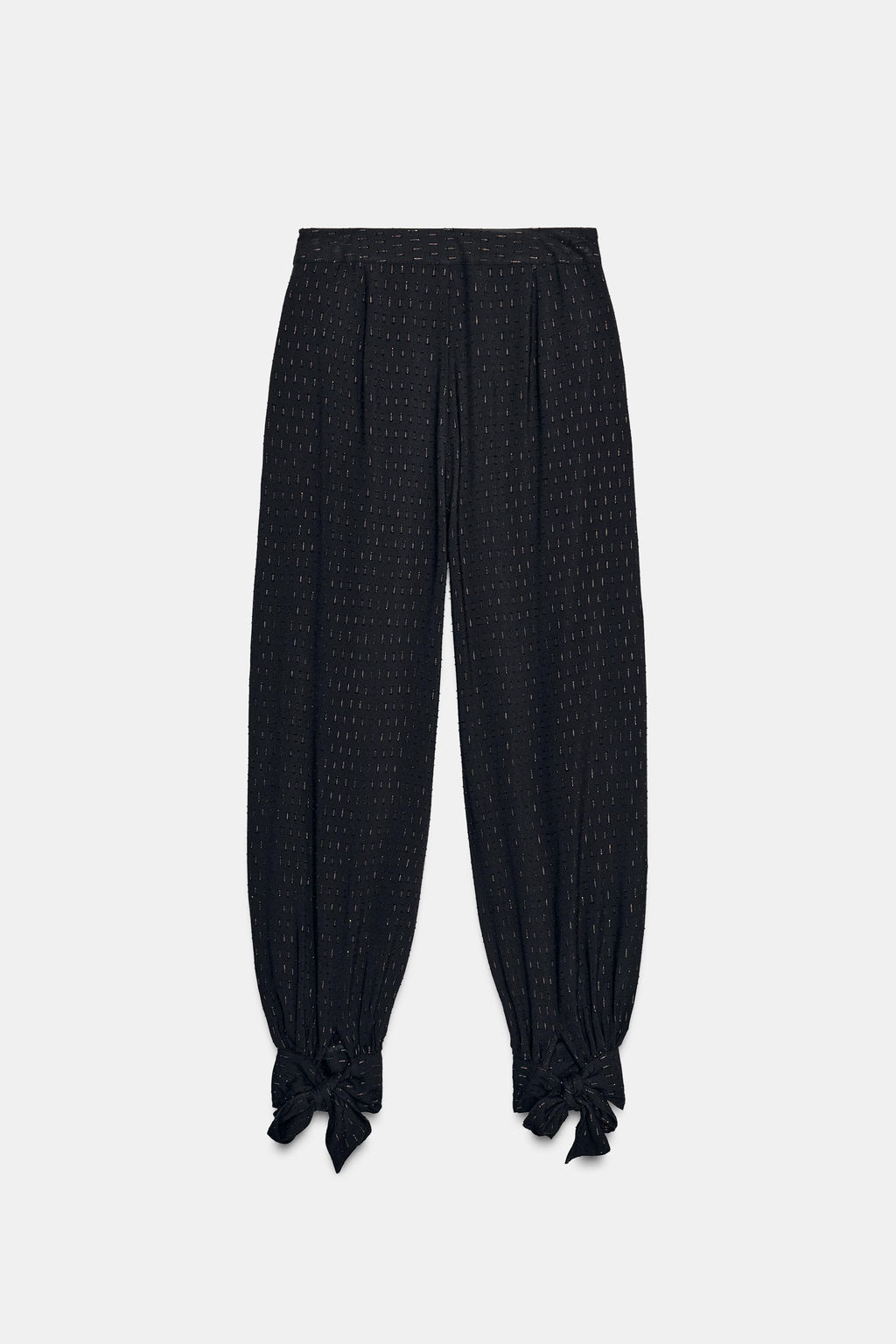 METALLIC THREAD BALLOON TROUSERS - Zara фото 6