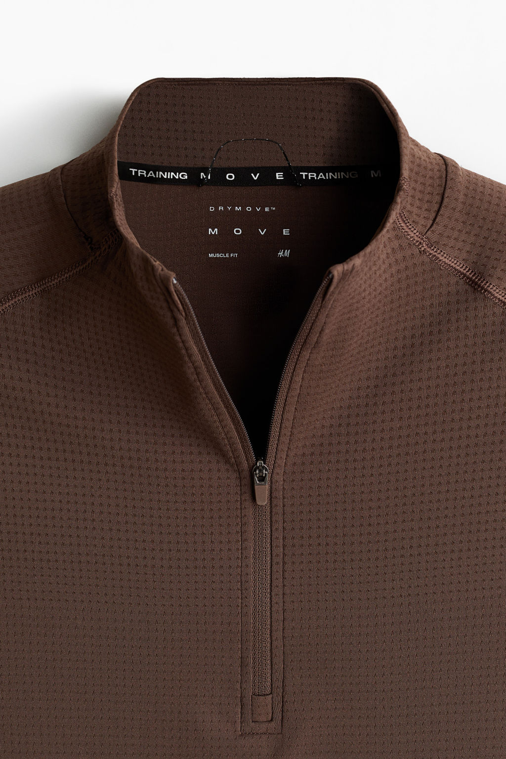 Muscle Fit Zip top sports top with DryMove - H&m фото 8