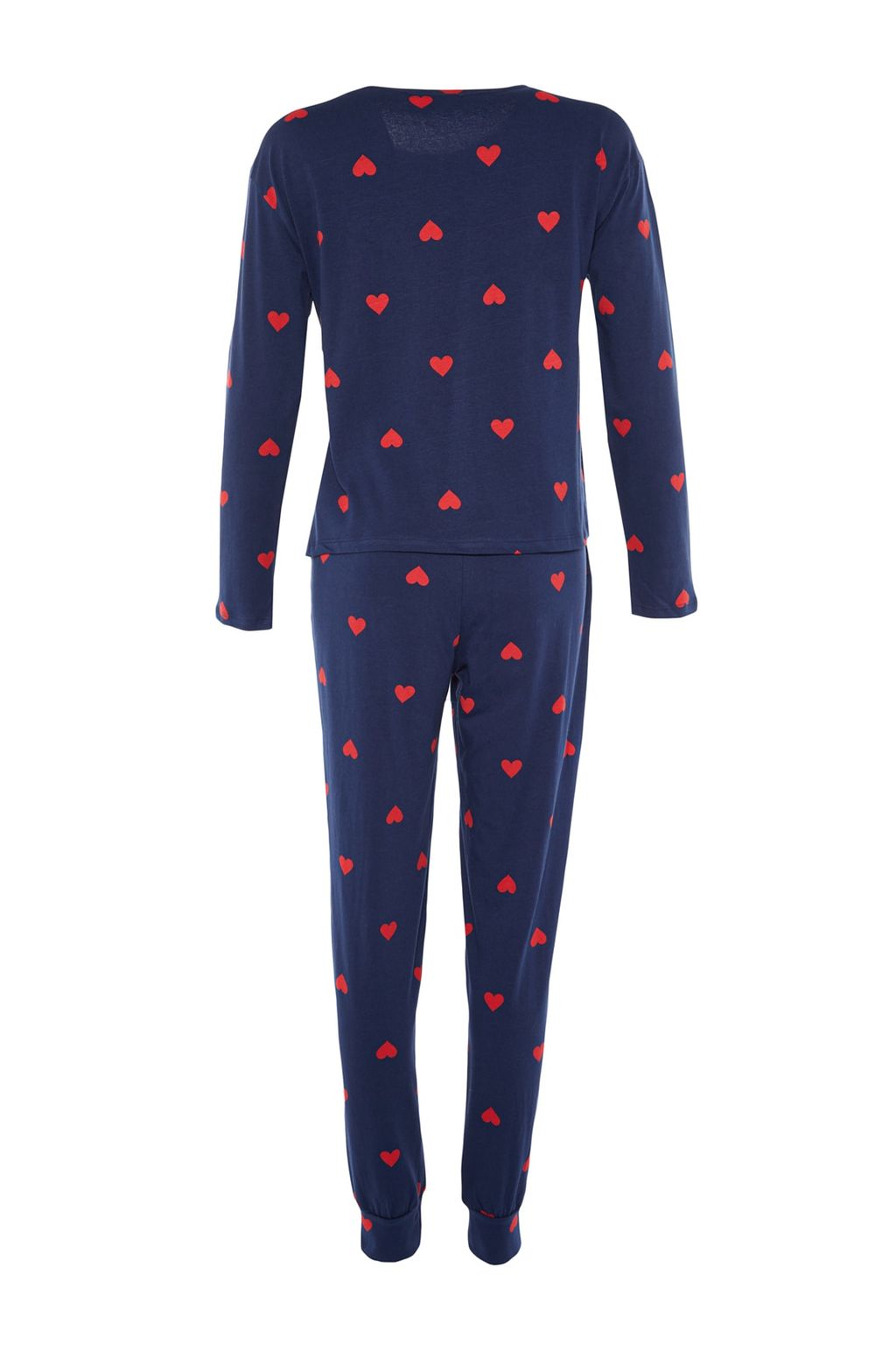 Trendyolmilla Beyaz %100 Pamuklu Kalpli Orme Pijama Tak?m? THMAW21PT0566 фото 35