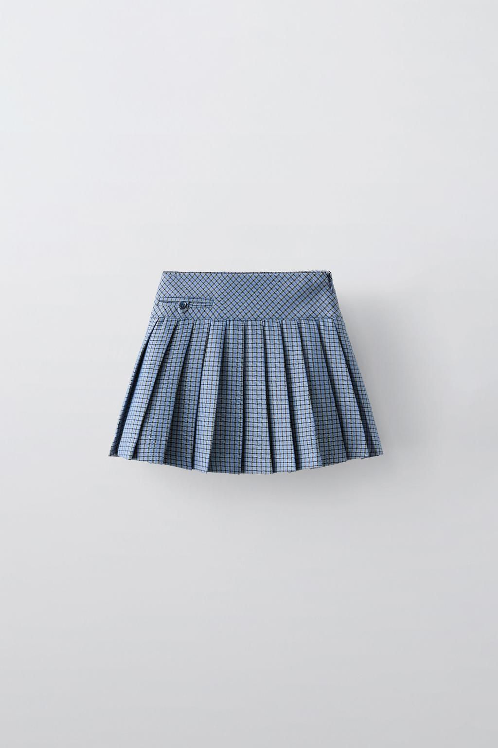 CHECK BOX PLEAT SKIRT - Zara фото 2