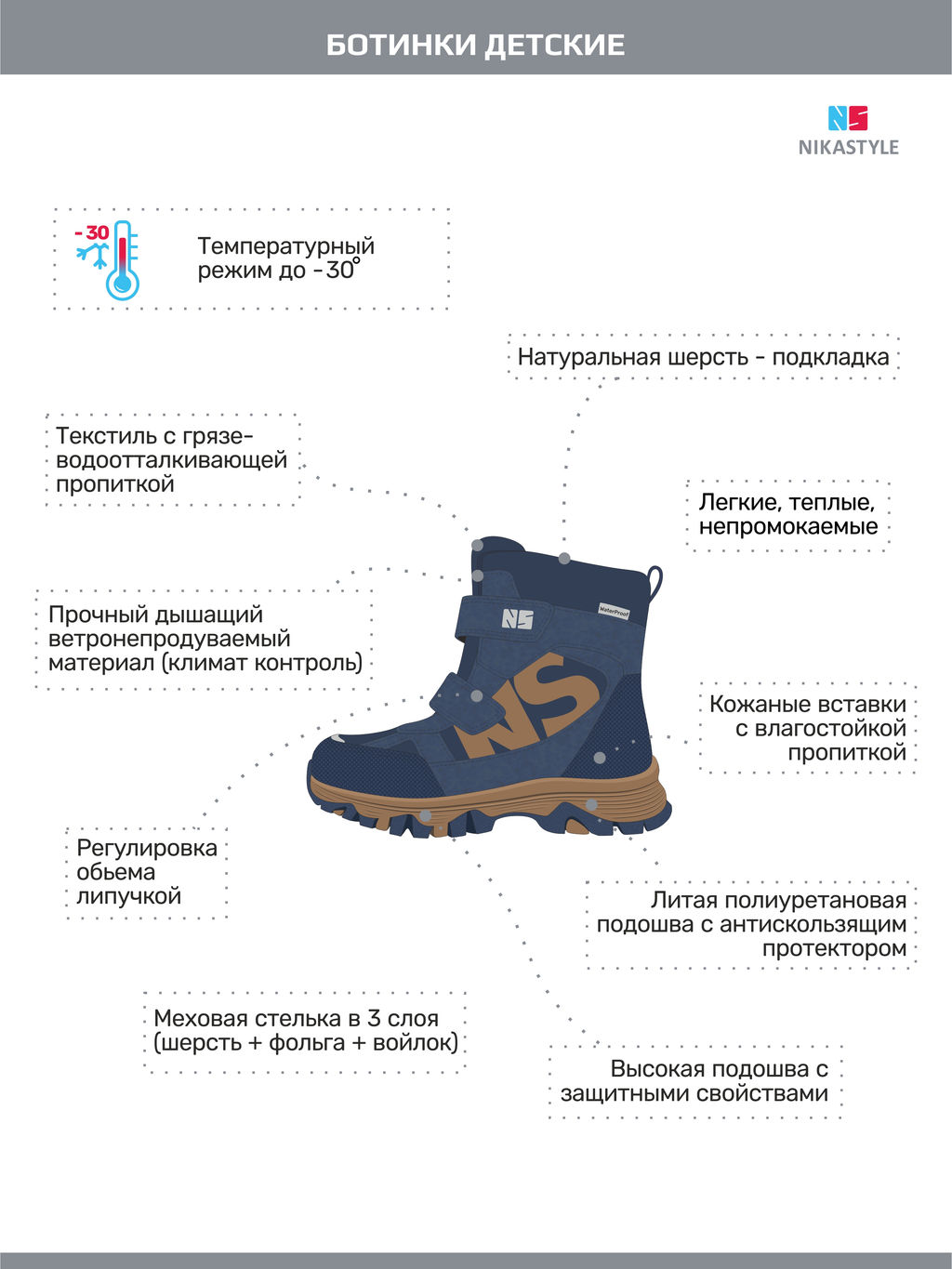 Ботинки 16з12724 брусника - Nikastyle фото 2
