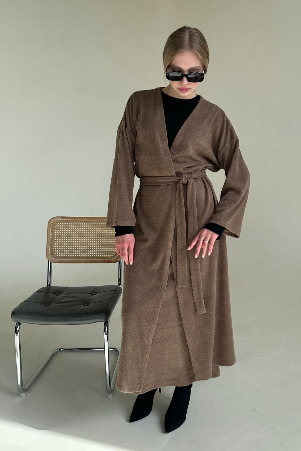Кардиган WOOL044/04/Коричневый - M&G all natural фото 7
