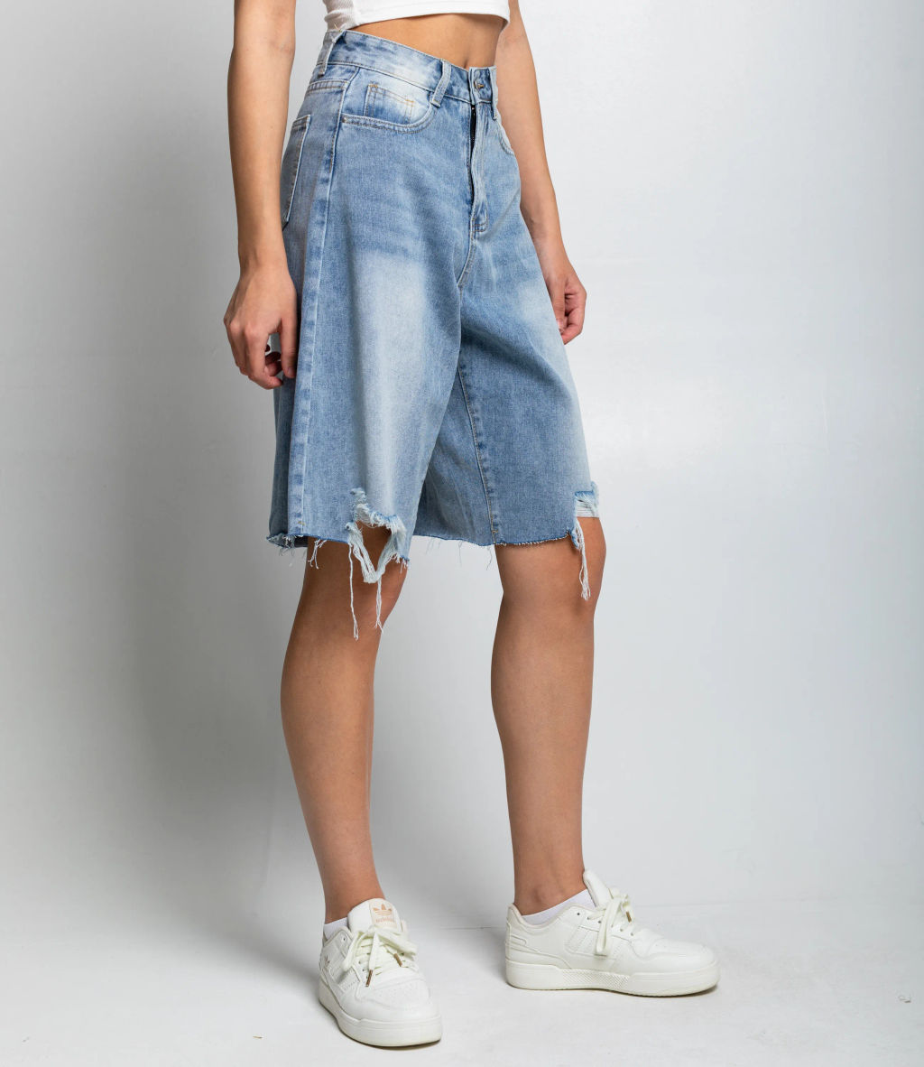 Джинсовые шорты #КТ7781 (1), голубой - Dommod фото 3