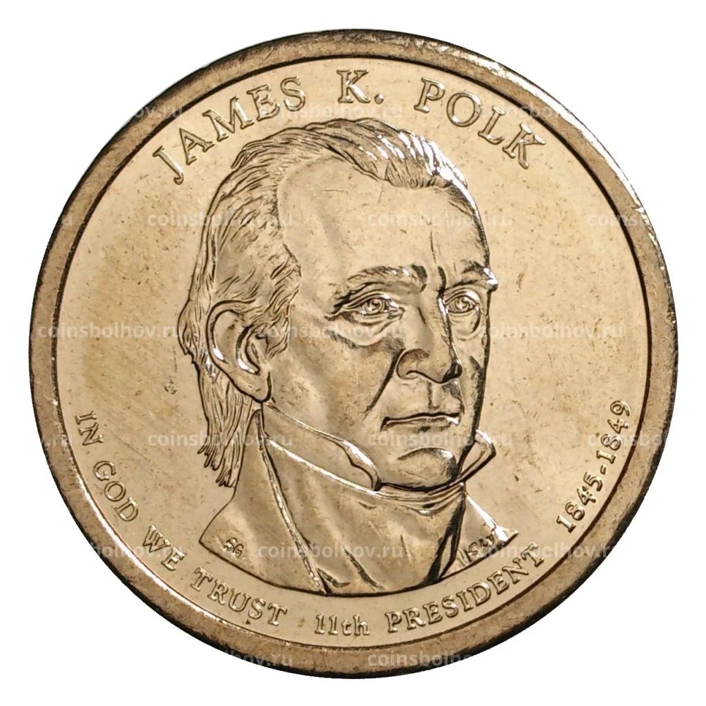 1 доллар 2009 года P Джеймс Полк 11-й президент США