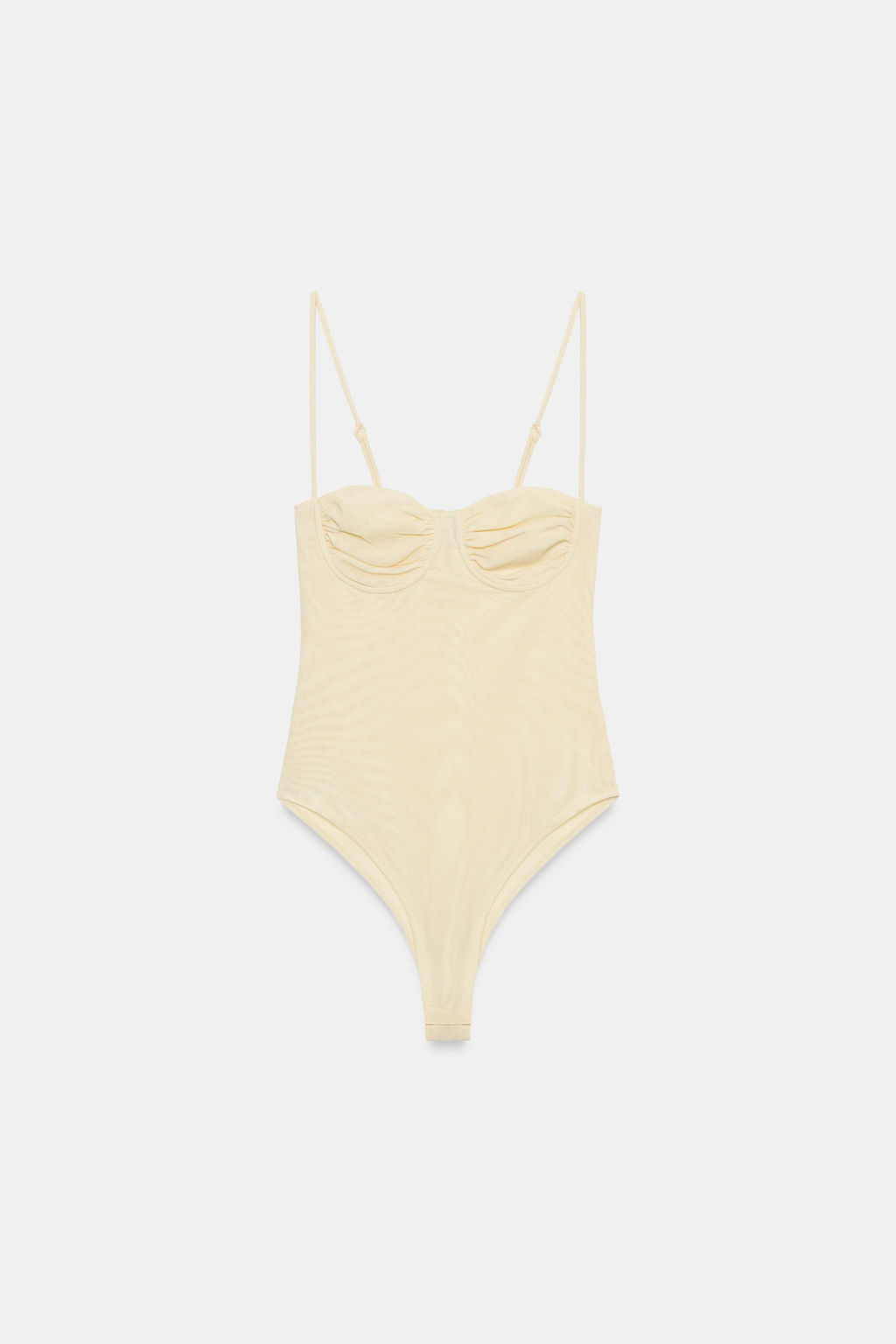 BODY TUL FRUNCES / Amarillo - Zara фото 7