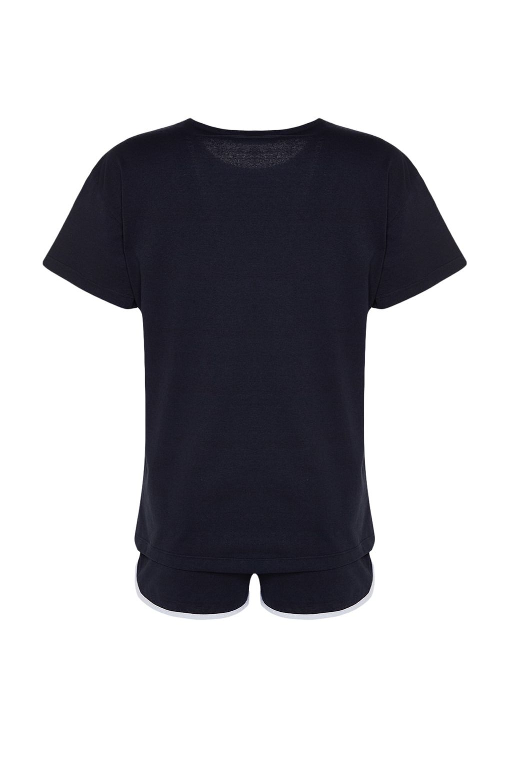 Trendyolmilla Lacivert %100 Pamuklu Panda Bask?l? Sortlu Orme Pijama Tak?m? THMSS22PT00005  фото 7