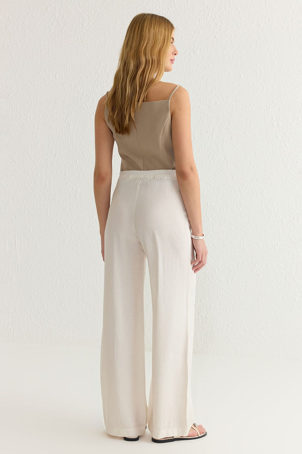 TRENDYOLMILLA Haki Modal Yumusak Tuseli Wide Leg/Genis Paca Dokuma Pantolon TWOSS25PL00004  фото 5