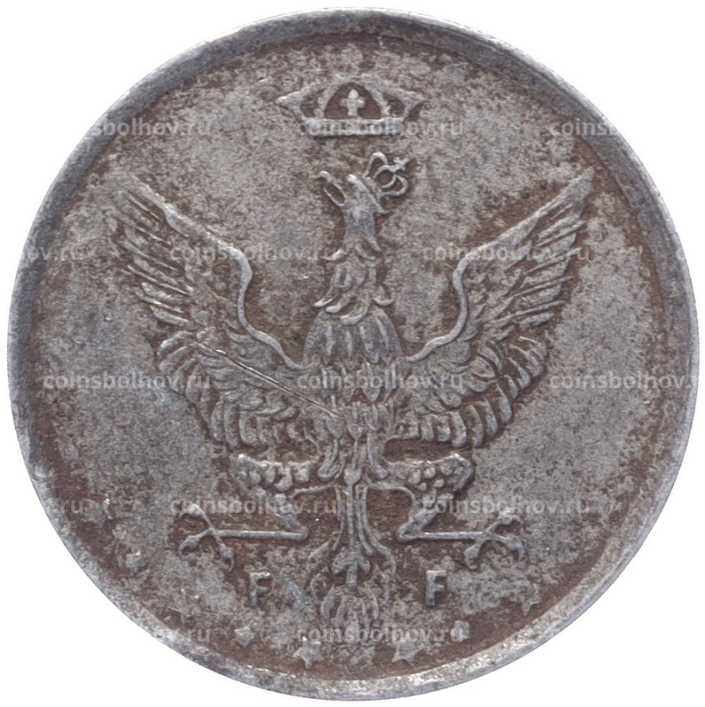 Монета 10 фенигов 1917 года Польша