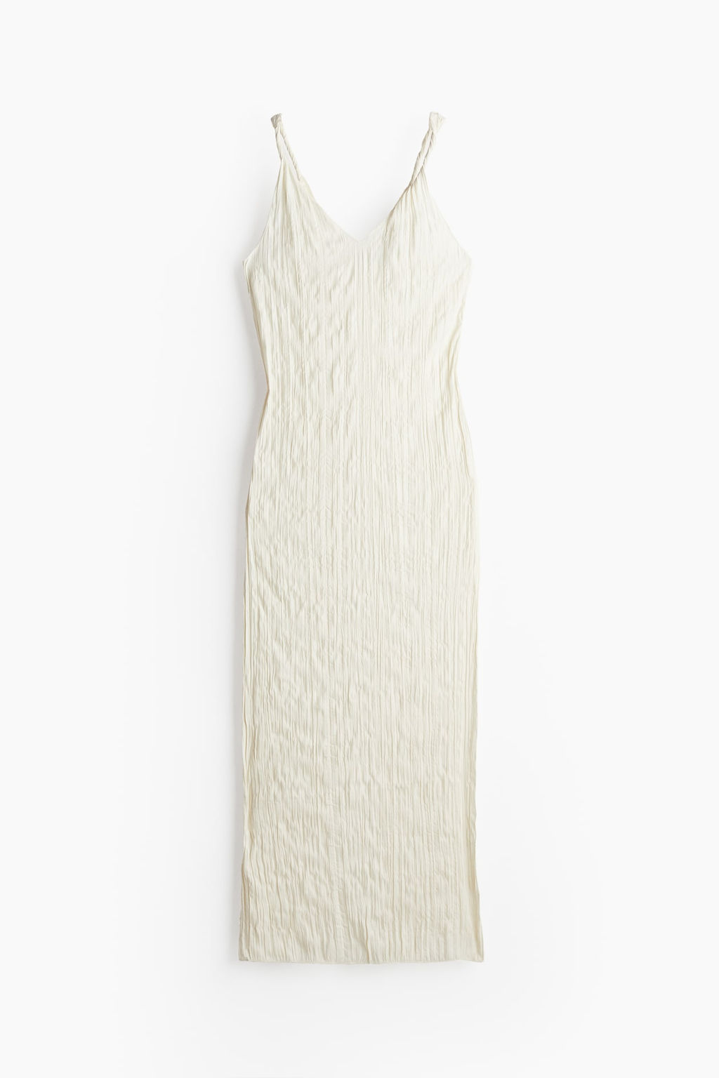 Vestido de saten arrugado con detalle girado - H&m фото 5