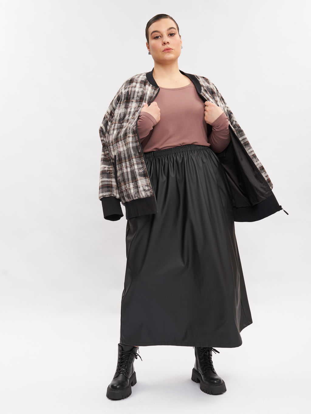 Юбка кожаная UB30009BLK01 - Артесса фото 8