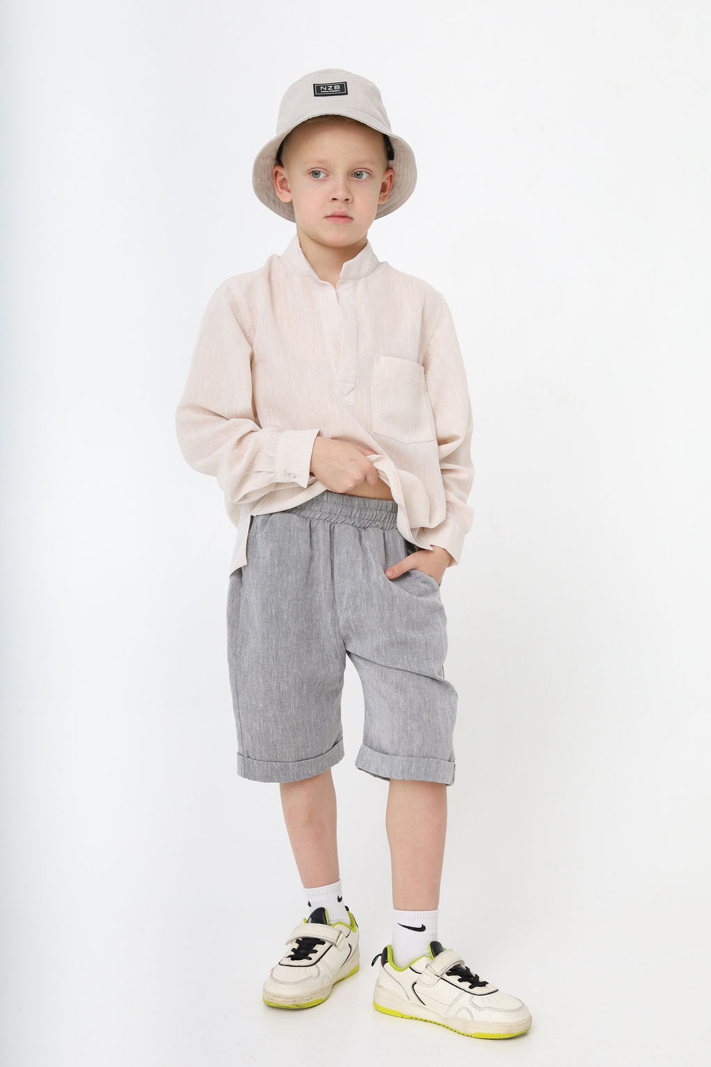 Рубашка в полоску Лен, черная - Inzibe фото 20