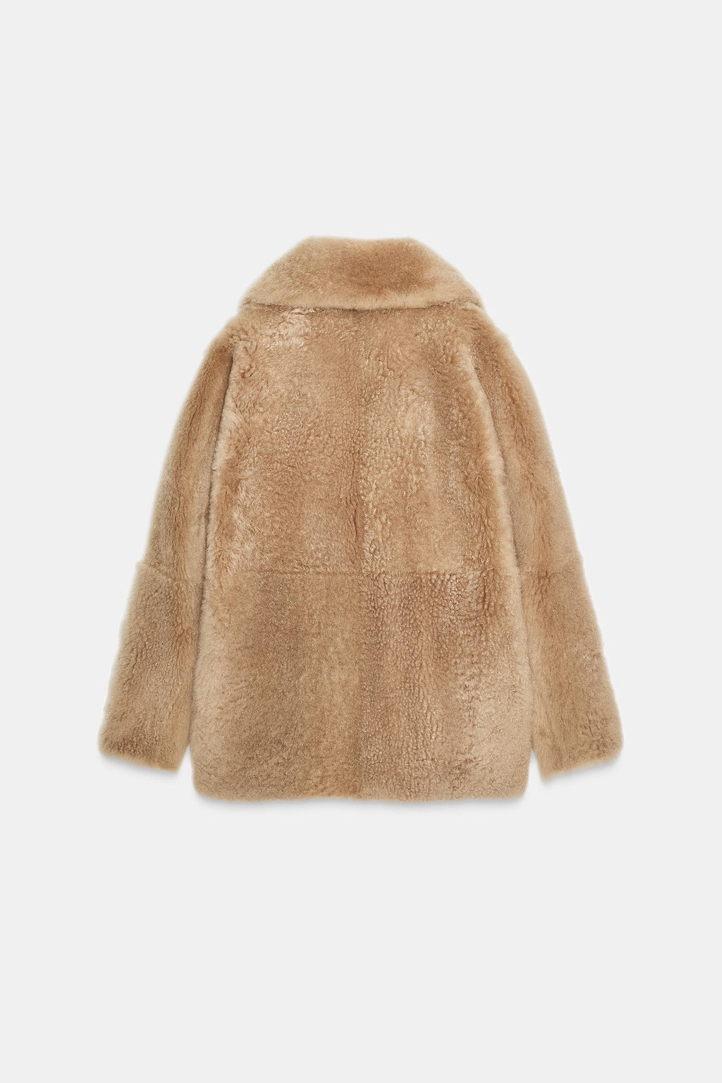 LEATHER COAT WITH SHEEPSKIN ZW COLLECTION - Zara фото 11