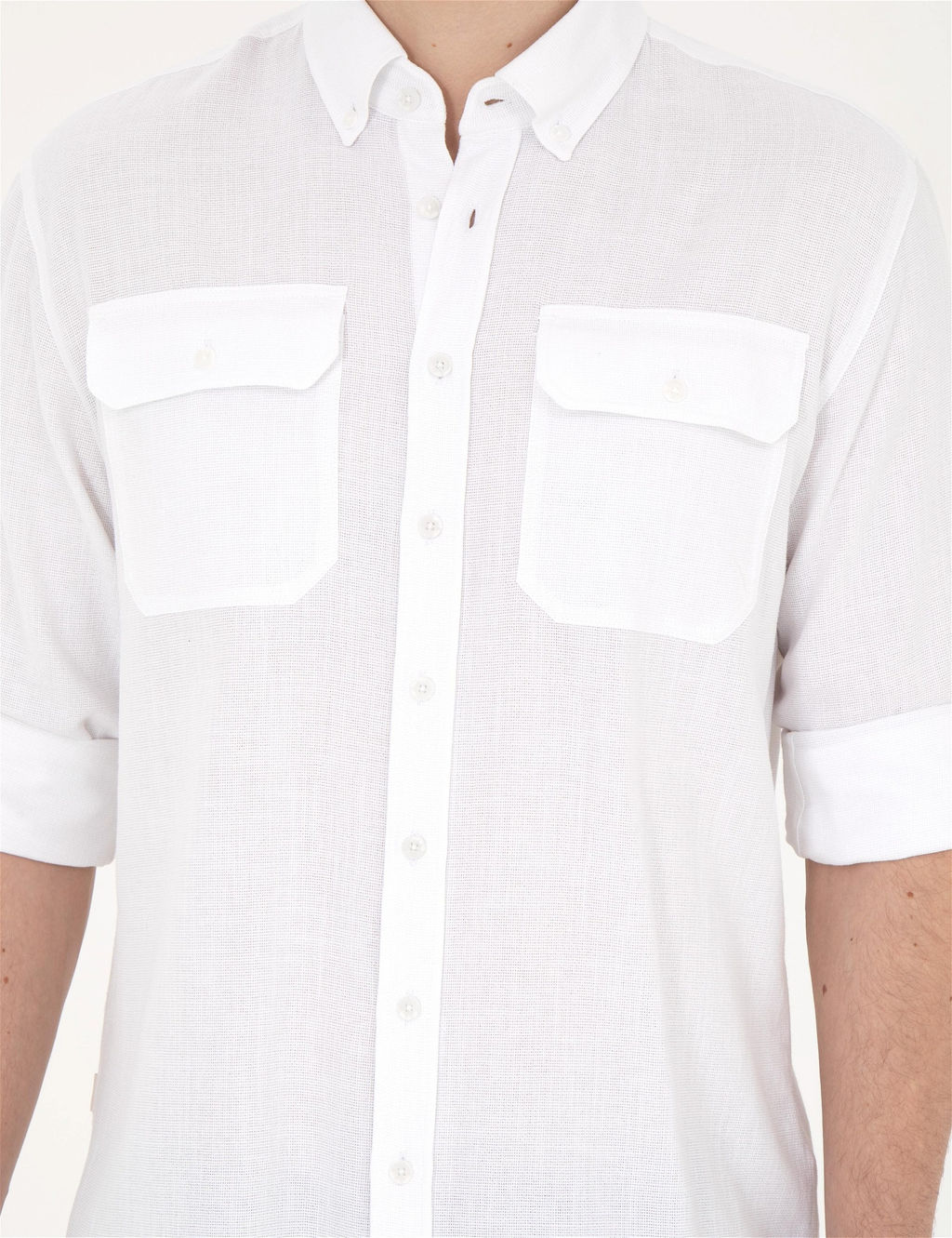 Beyaz Regular Fit Uzun Kollu G_mlek - Pierre cardin фото 6