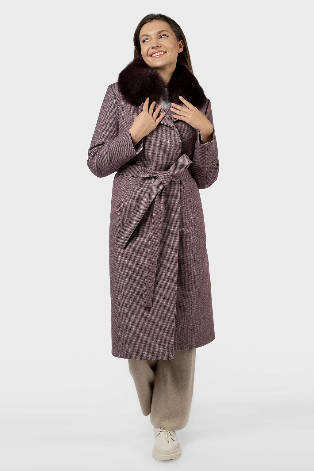 Мех натуральный (песец) Пальто утепленное Термофинн 100 г - El podio фото 2