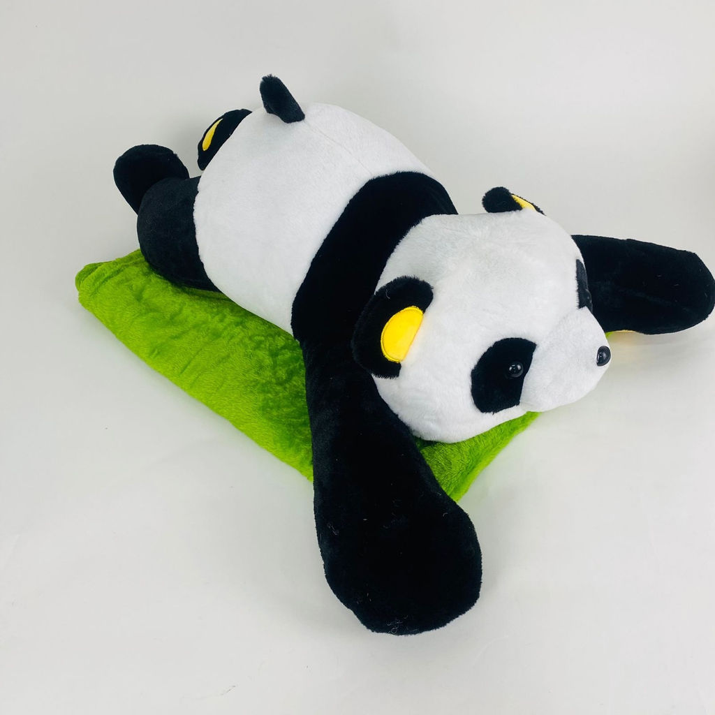 Мягкая игрушка с пледом Панда лежачая 65 см 3 в 1 - Storyland фото 6