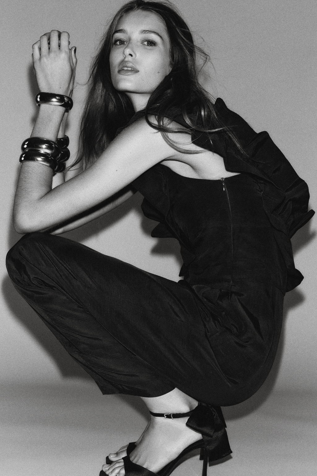 ASYMMETRIC RUFFLE JUMPSUIT - Zara фото 8