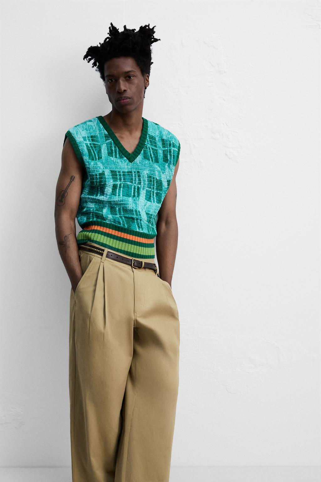 PLEATED WIDE-LEG TROUSERS - Zara фото 6