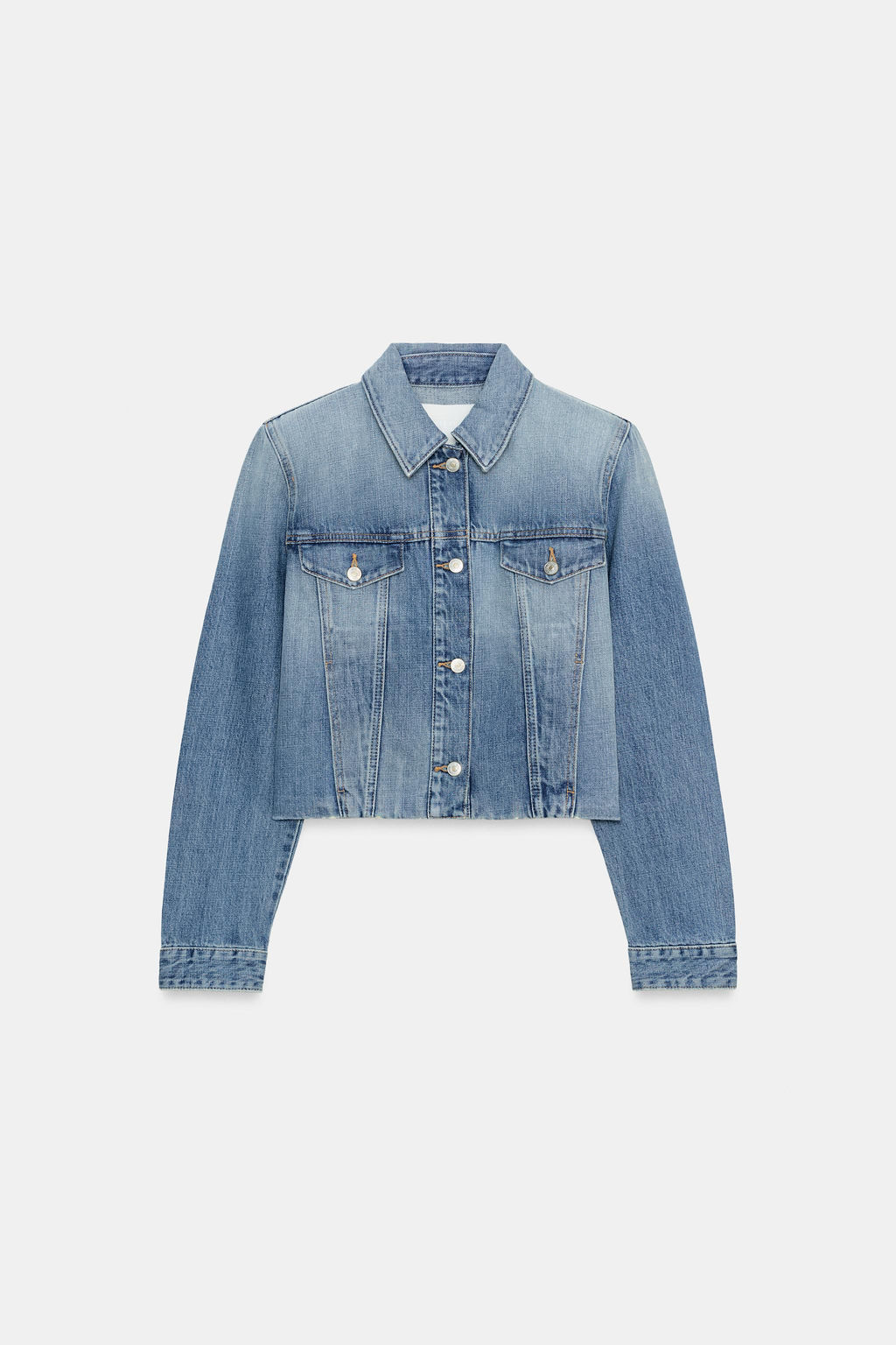 CAZADORA DENIM TRF HOMBRERAS / Azul - Zara фото 5