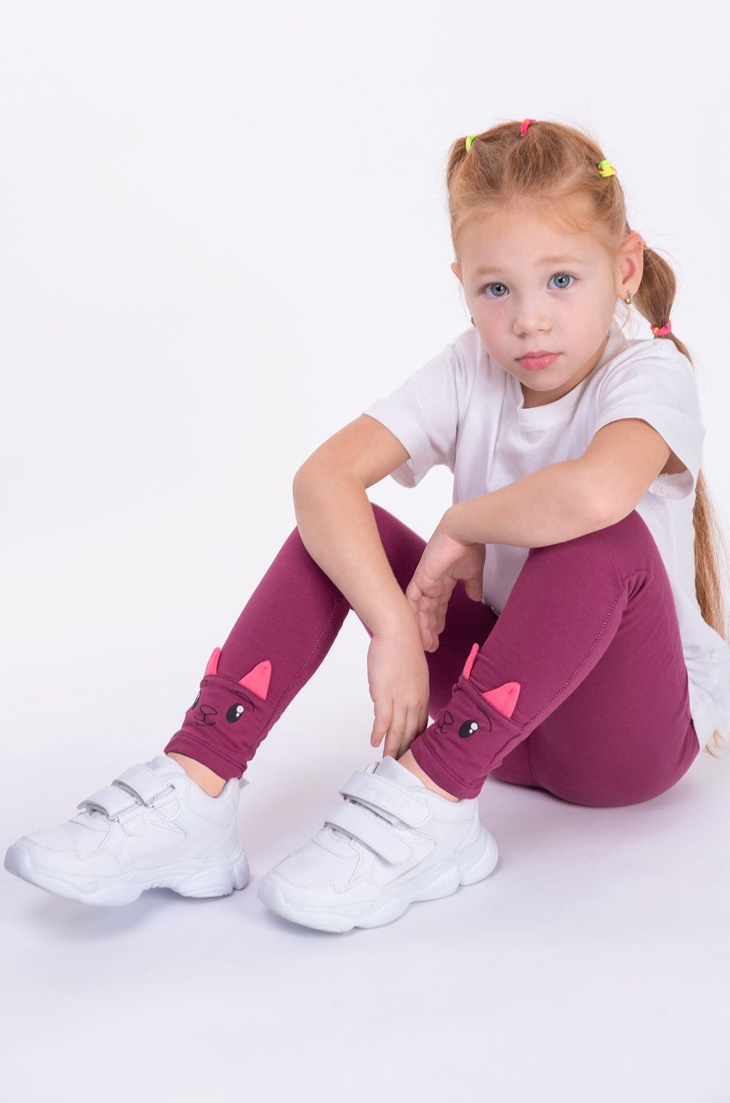 Лосины из футера двухнитки с начесом для девочки Bonito  фото 5