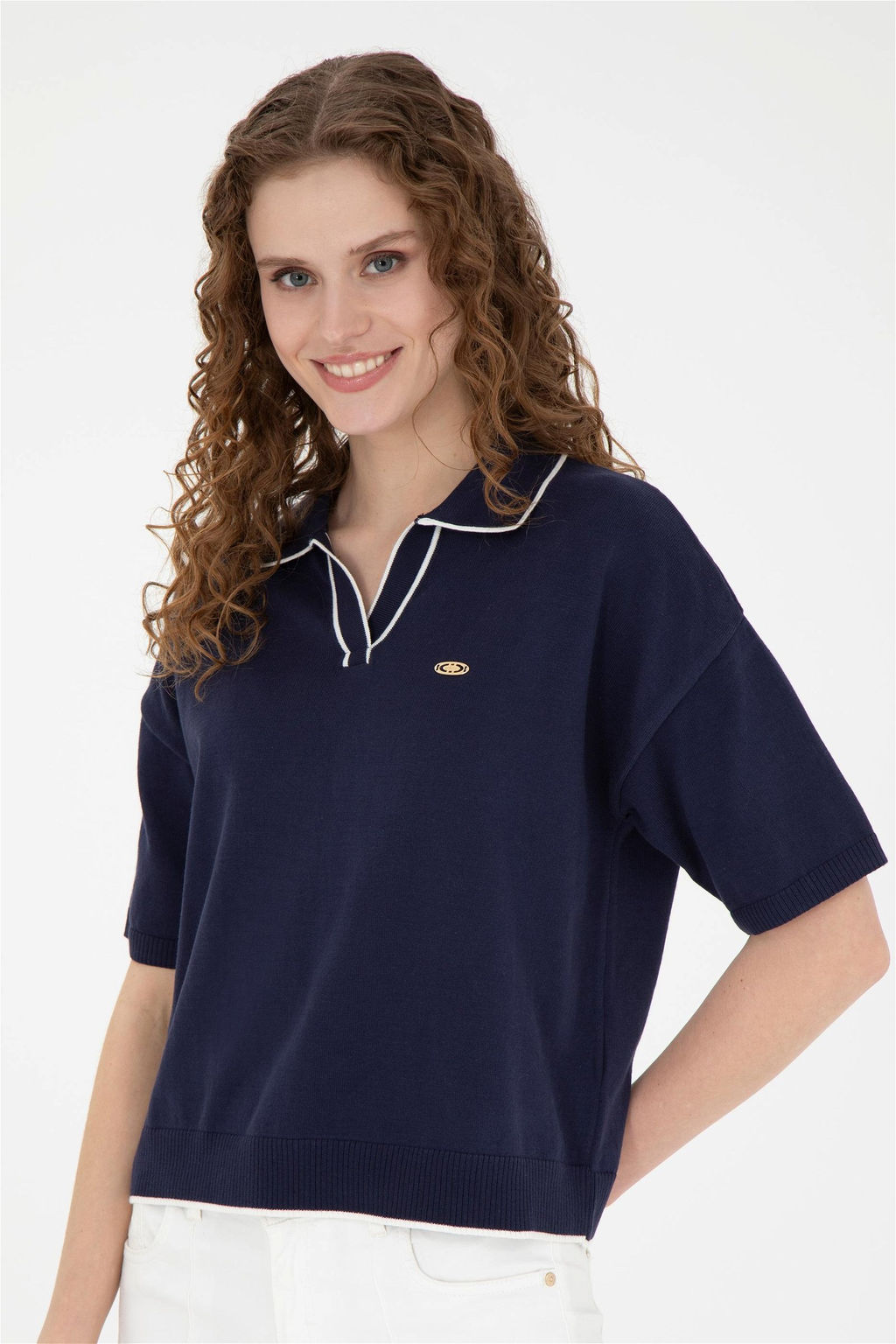 Женский темно-синий свитер - U.s. polo assn фото 3