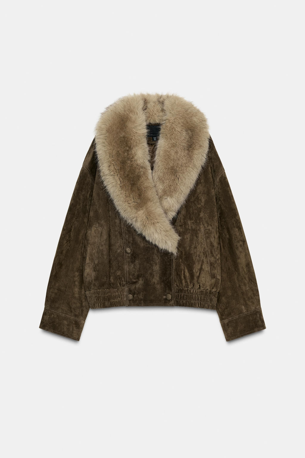 100% SHEEPSKIN SUEDE LEATHER JACKET - Zara фото 6