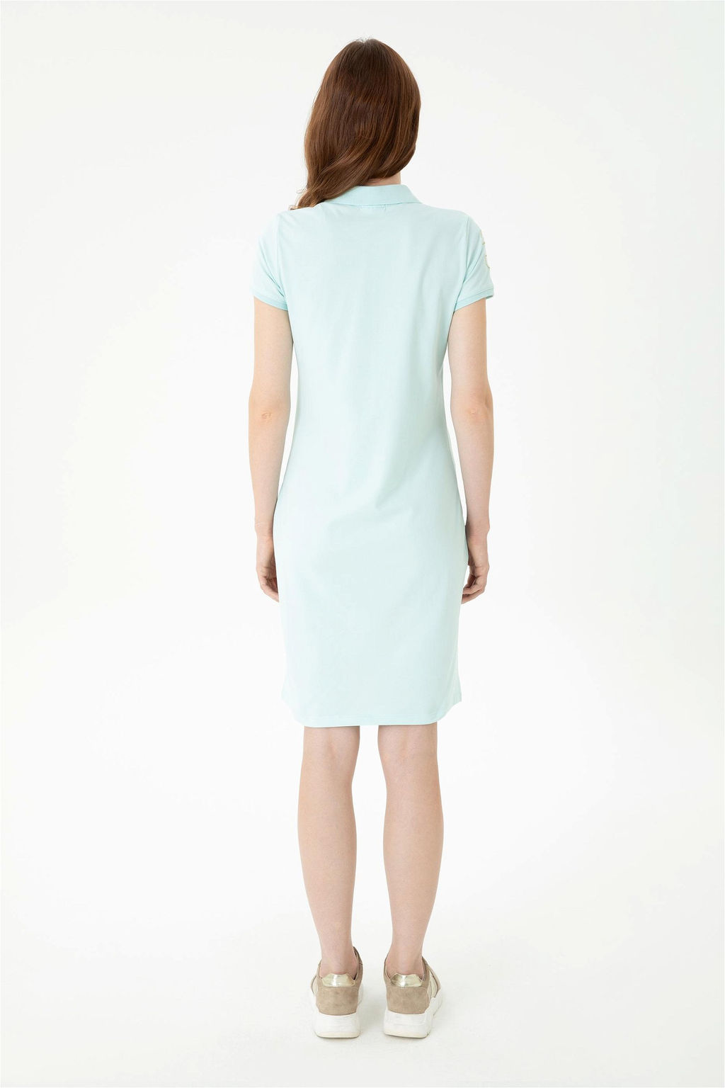 U. S. Polo Assn Женское мятное трикотажное платье - U.s. polo assn фото 10