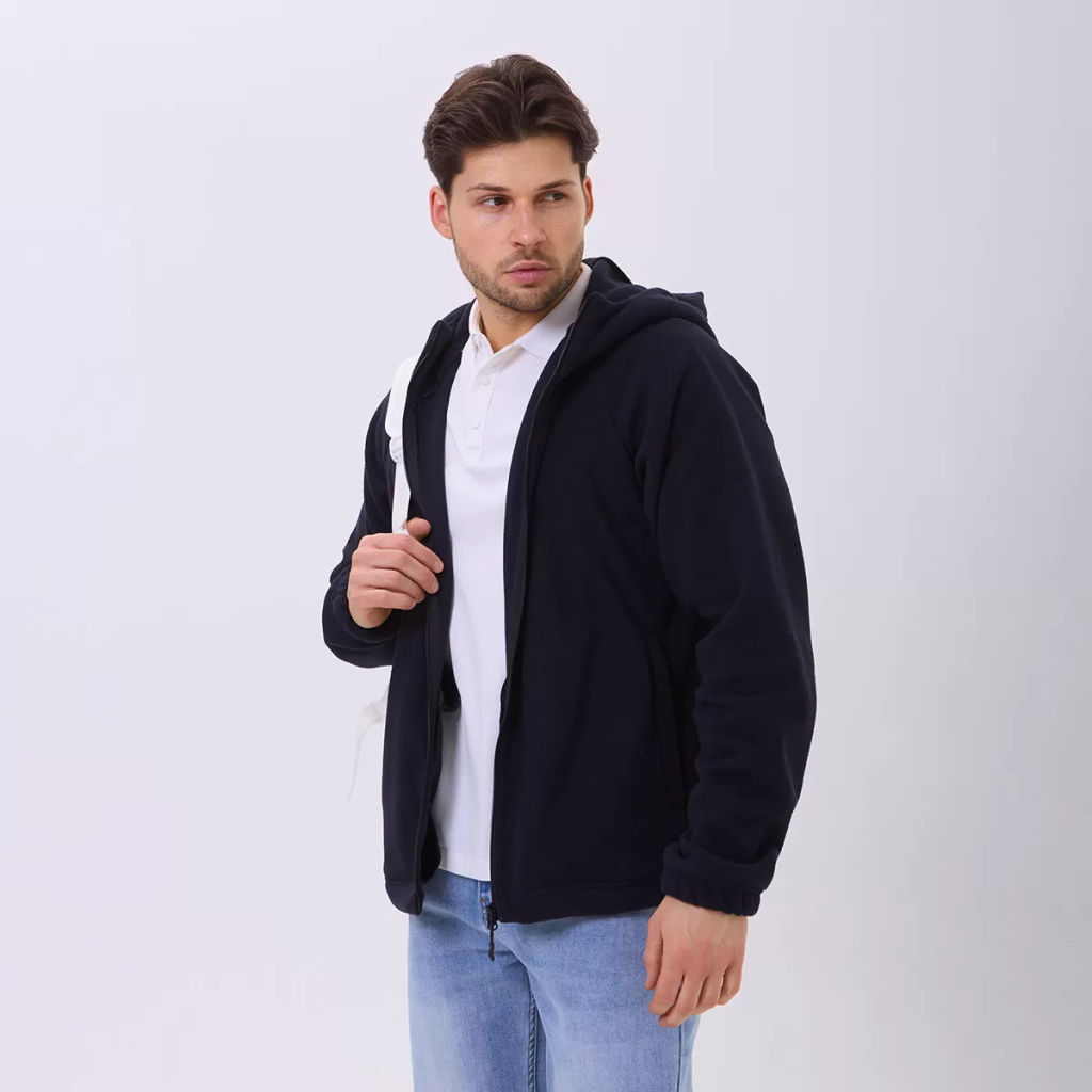 RODOS Толстовка на молнии мужская флис М-322 Черный  фото 27