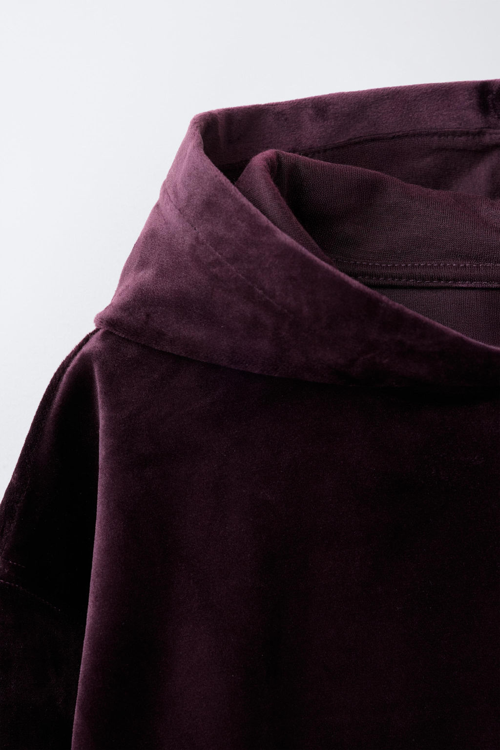 HOODIE AND WIDE-LEG VELOUR TROUSERS SET - Zara фото 6