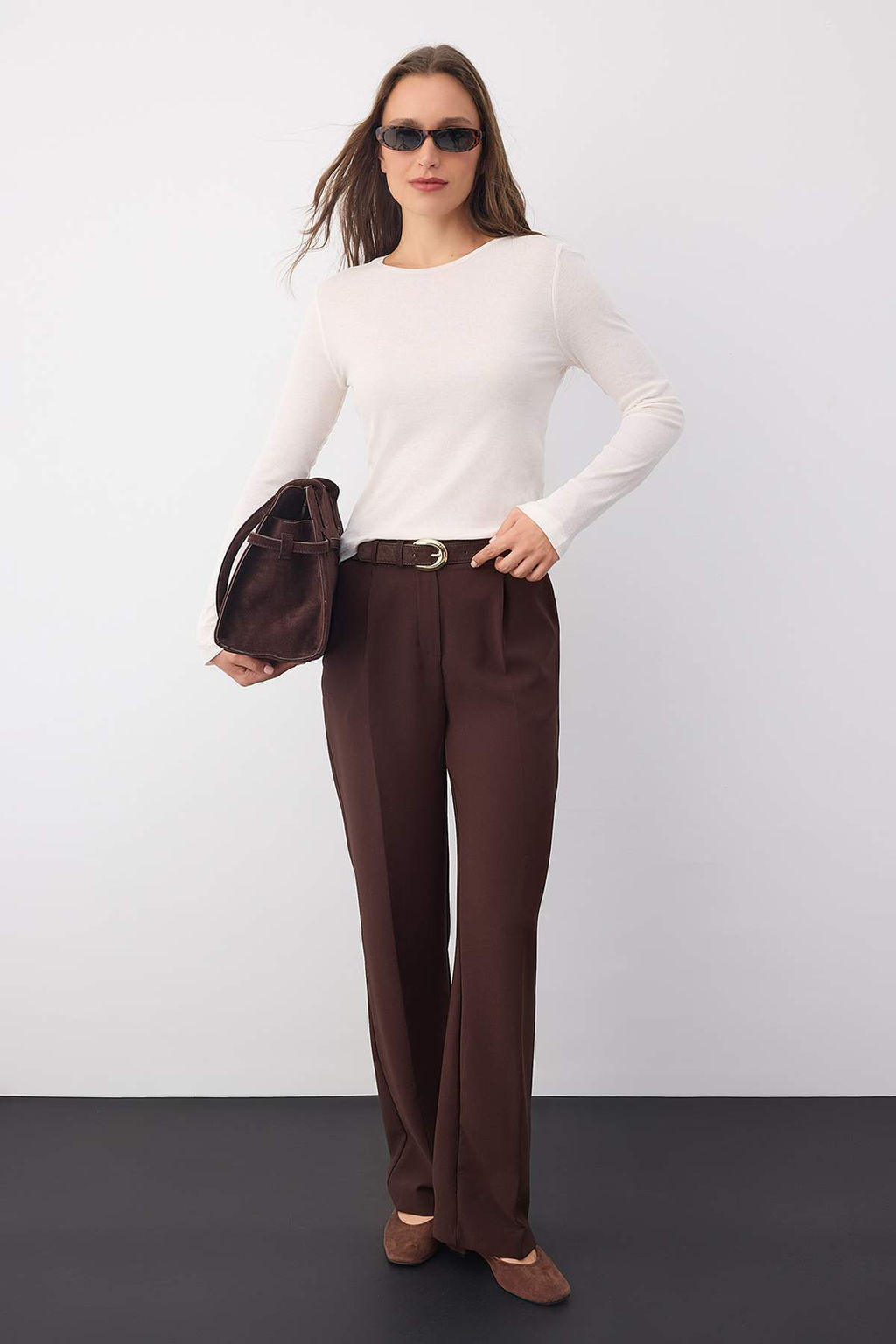 Wardrobe Essentials Siyah Transparan Slim/Vucuda Oturan Orme Bluz | TWOAW26BZ00015 - Trendyolmilla фото 2