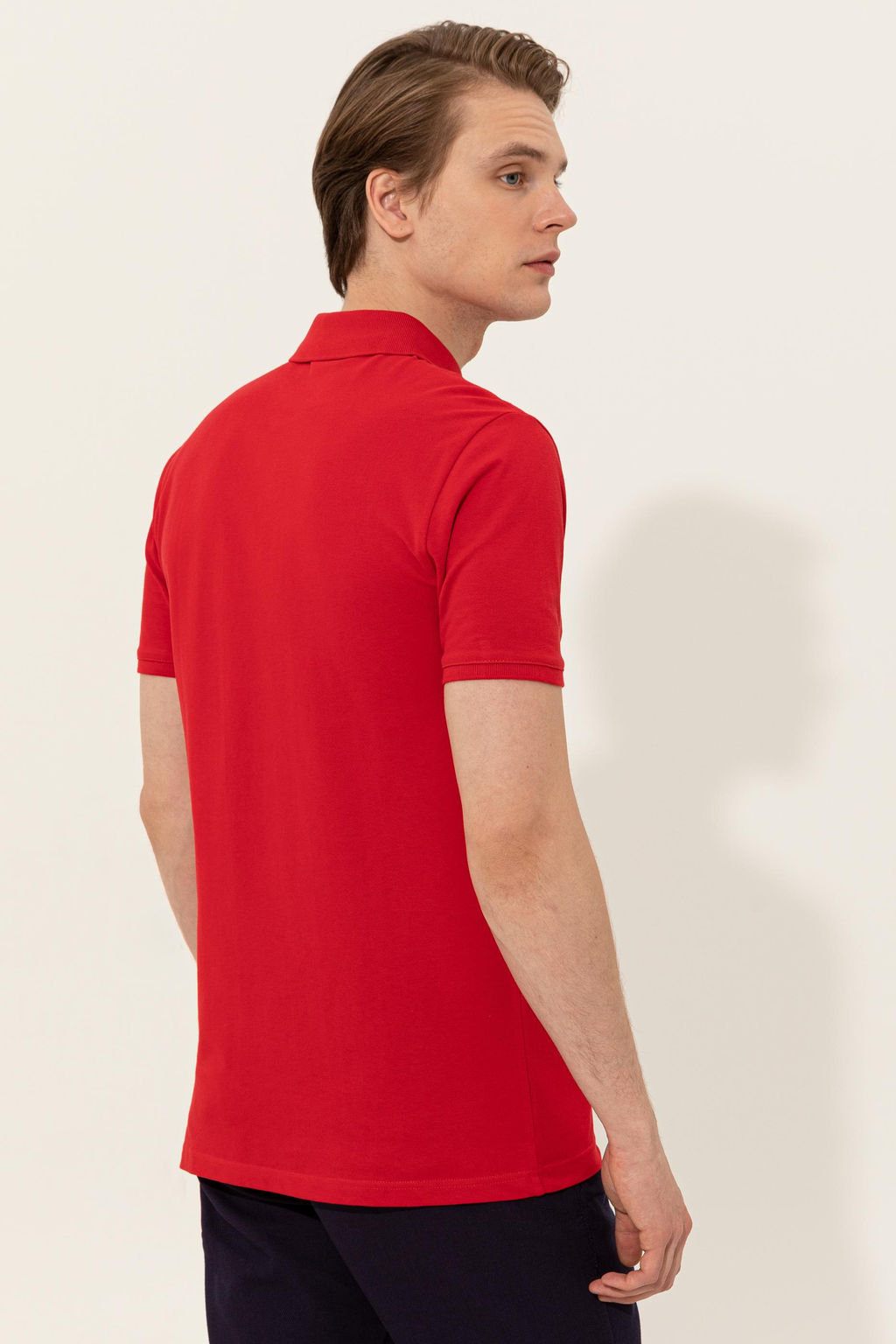 Erkek K_rm_z_ Basic Polo Yaka Ti__rt