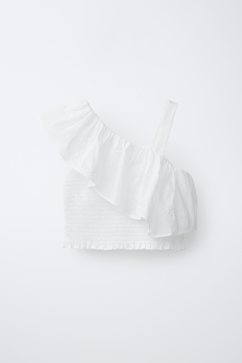 TOP VOLANTE ASIM?TRICO / Blanco - Zara фото 4