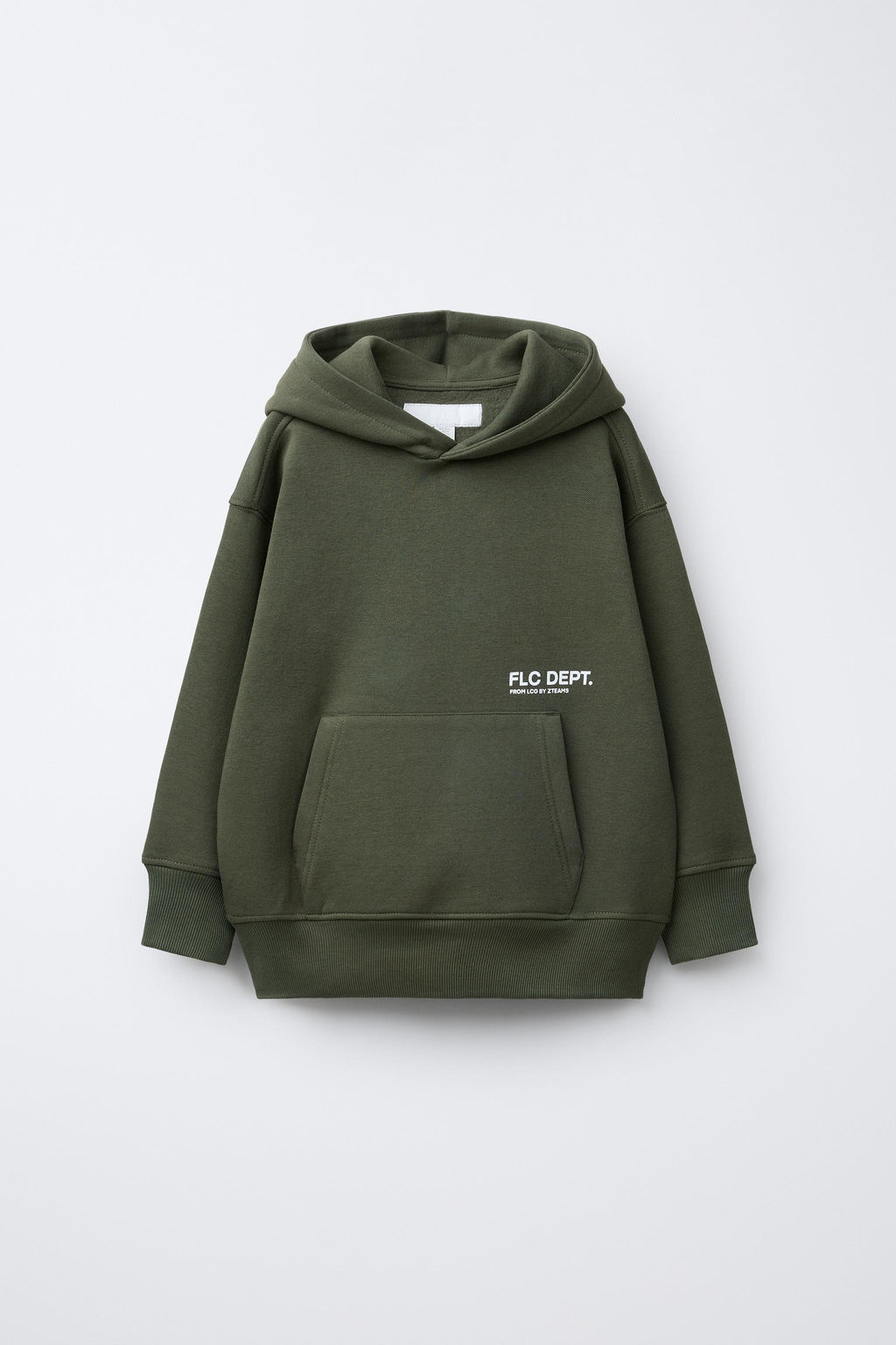 SUDADERA CAPUCHA TEXTO / Verde