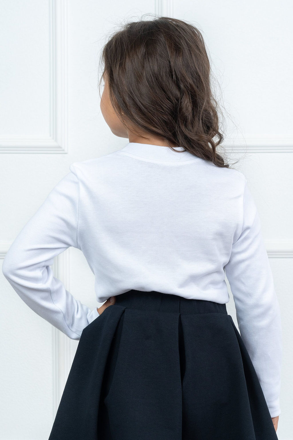 Лонгслив с кнопками, интерлок, белый х/б 100% - 5+ фото 2