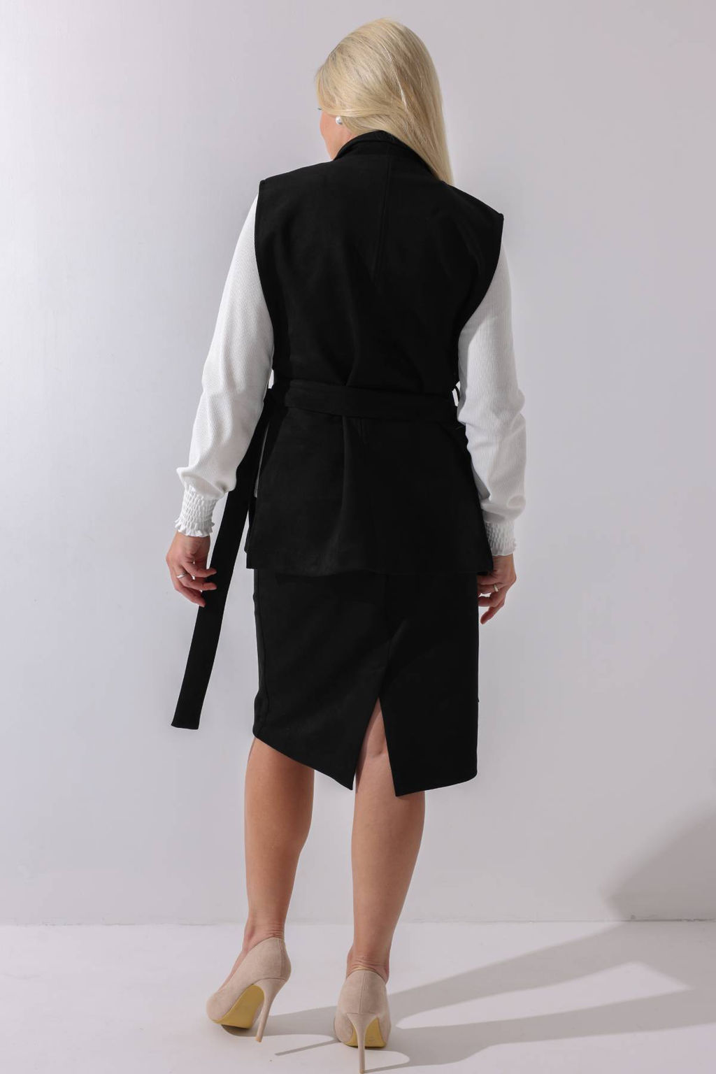 Жилет эко-замша 4335/06/Черный - Rise фото 8