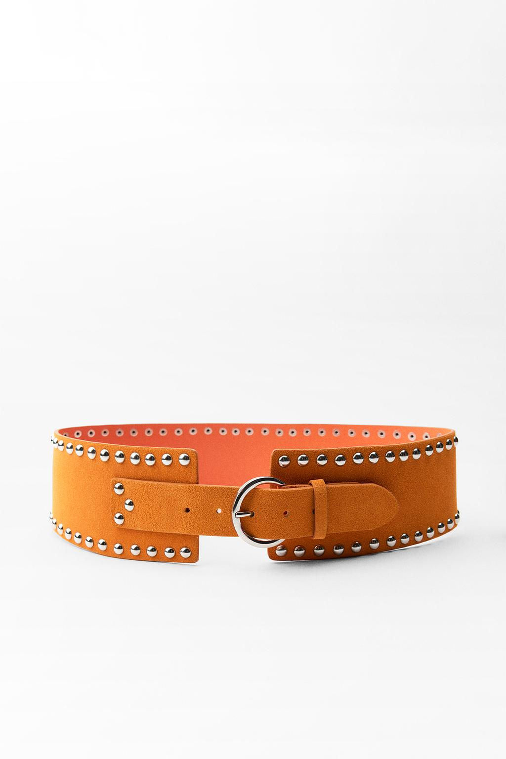 STUDDED LEATHER CORSET BELT - Zara фото 4