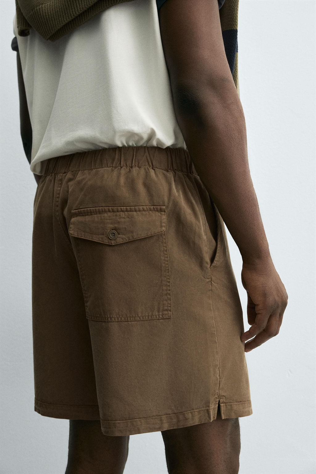 LYOCELL-COTTON RELAXED FIT BERMUDA SHORTS - Zara фото 5