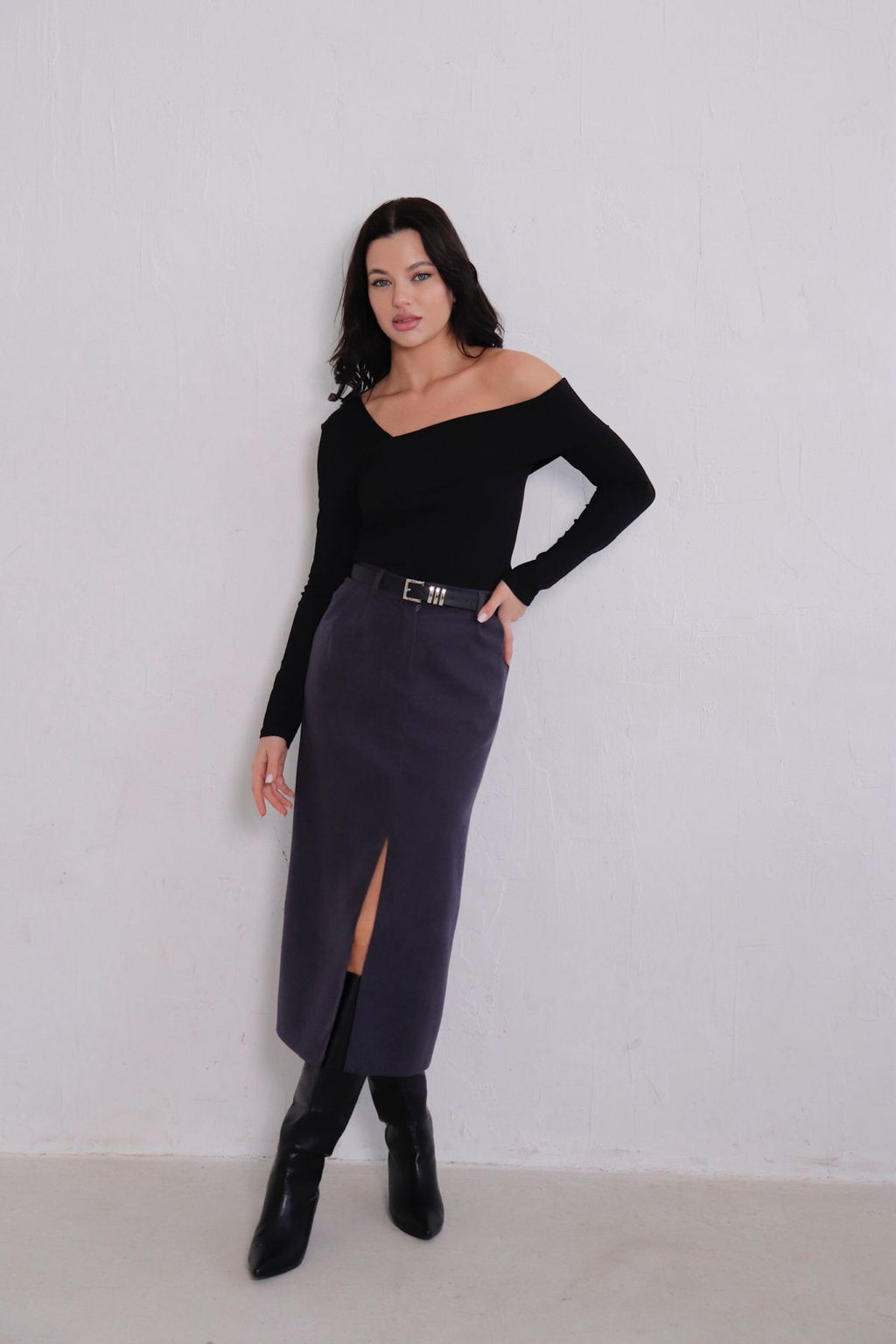 Юбка миди-макси с разрезом спереди - Martichelli фото 143