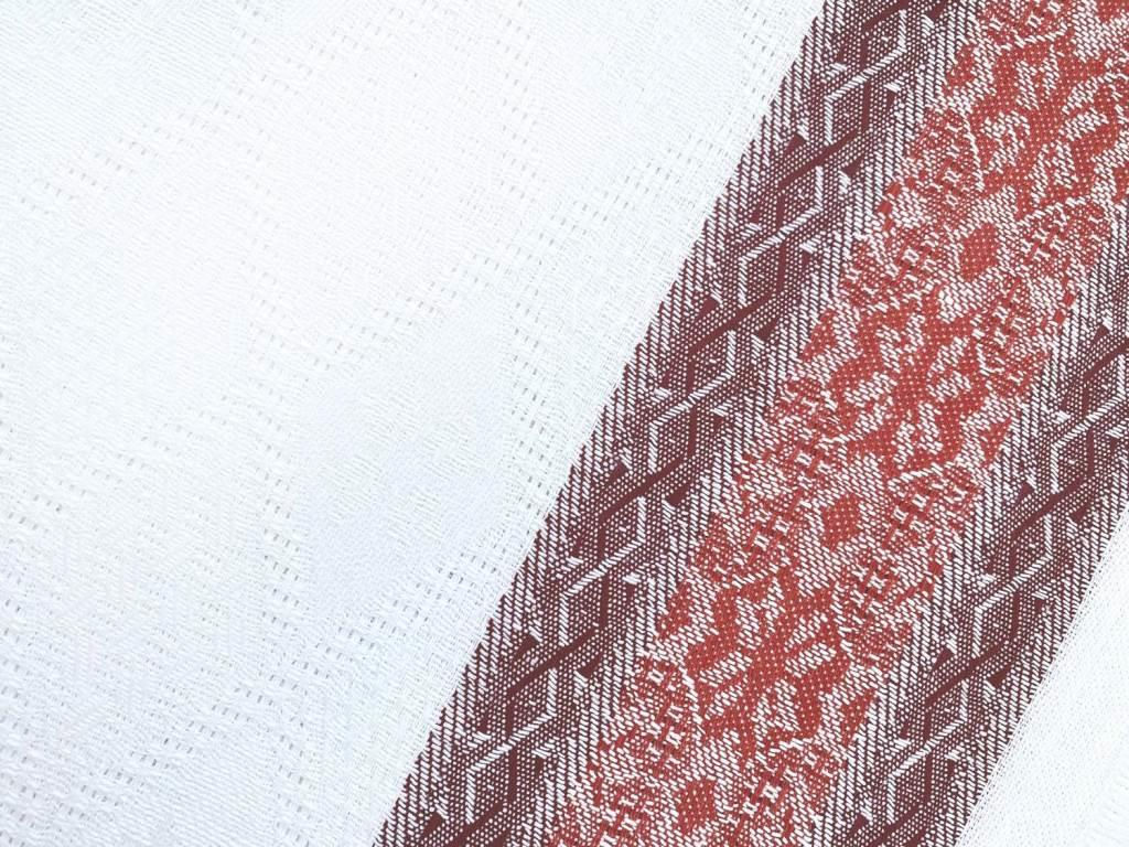 Полотенце кухонное 50*80см жаккардовое, полулен, белый фон (Ромбы, синий, вид 2) - Ивановотекстиль фото 2